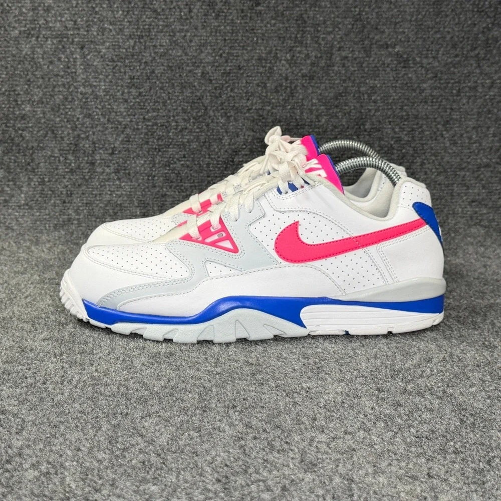 Nike Air Cross Trainer 3 Low Sneaker Men 11 White Hyper Pink Racer Blue Athletic